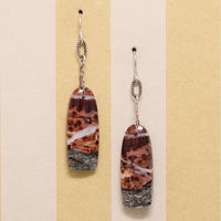 Moth Wing Agate & Silver Earrings from Brin
