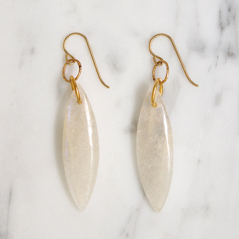 Dreamy Moonstone & Gold Fill Earrings from Brin
