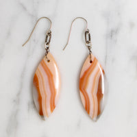 Banded Agate & Sterling Silver Earrings by Brin