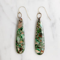 Surprising Malachite Tear Drop Earrings by Brin