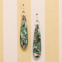 Surprising Malachite Tear Drop Earrings by Brin