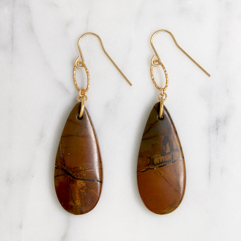 Rich Earth-Toned Jasper Earrings by Bring