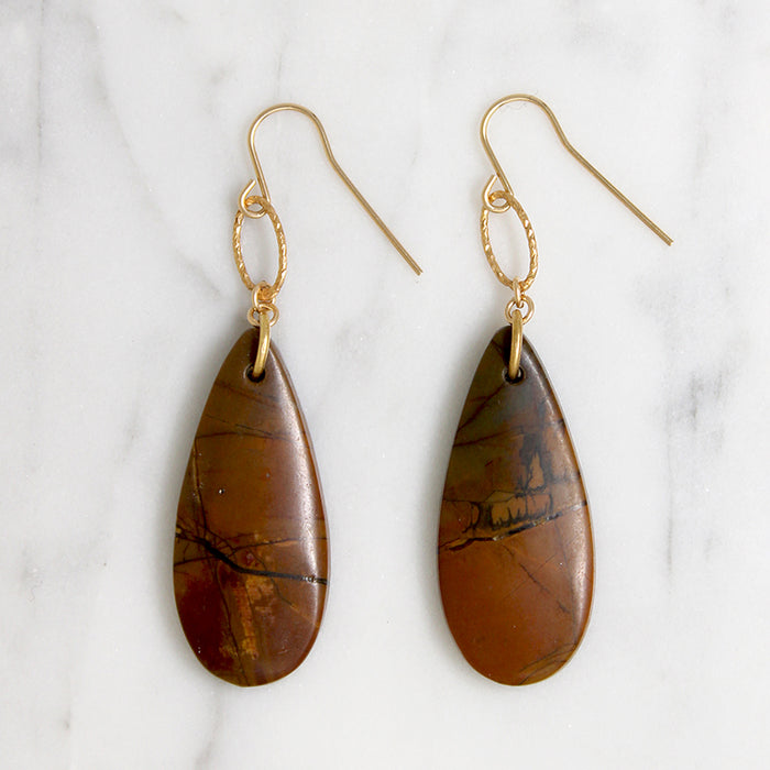 Rich Earth-Toned Jasper Earrings by Bring