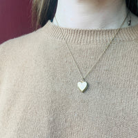 Sweet Gold Filled Heart Locket with Engraved Sparrow