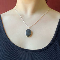 Shimmering Labradorite in Sterling Artisan Necklace