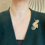 Adorable Sterling Silver Seahorse Brooch