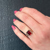 Antique Garnet in 12k Gold Signet-Style Ring