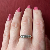 Mid-Century Five Diamond White Gold Band