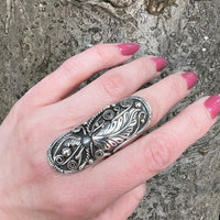 Stunning Sterling Shield-Shaped Statement Ring