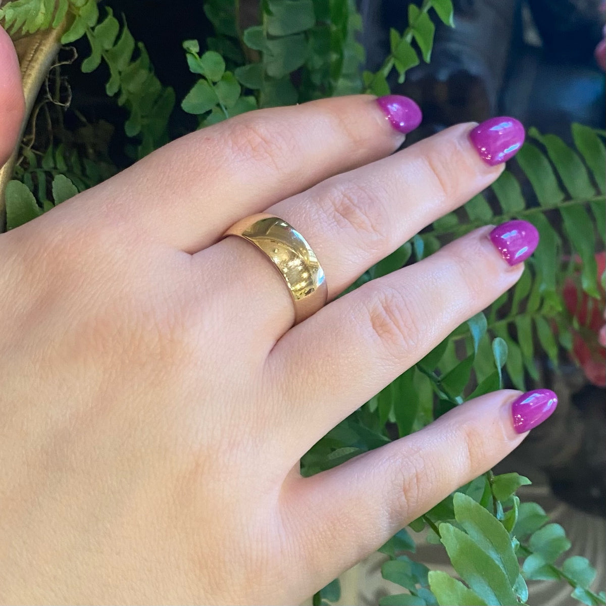 Wonderfully Wide 14k Gold Size 10.5 Band