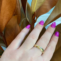 Star-Set Diamond Deco Band with Stepped Edge Size 11.25