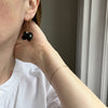 Pop Art Black Bead Cluster Earrings