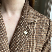 Reverse Painted Crystal Terrier Pin