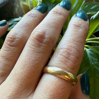 Classic Size 10 14k Gold Half Round Wedding Band