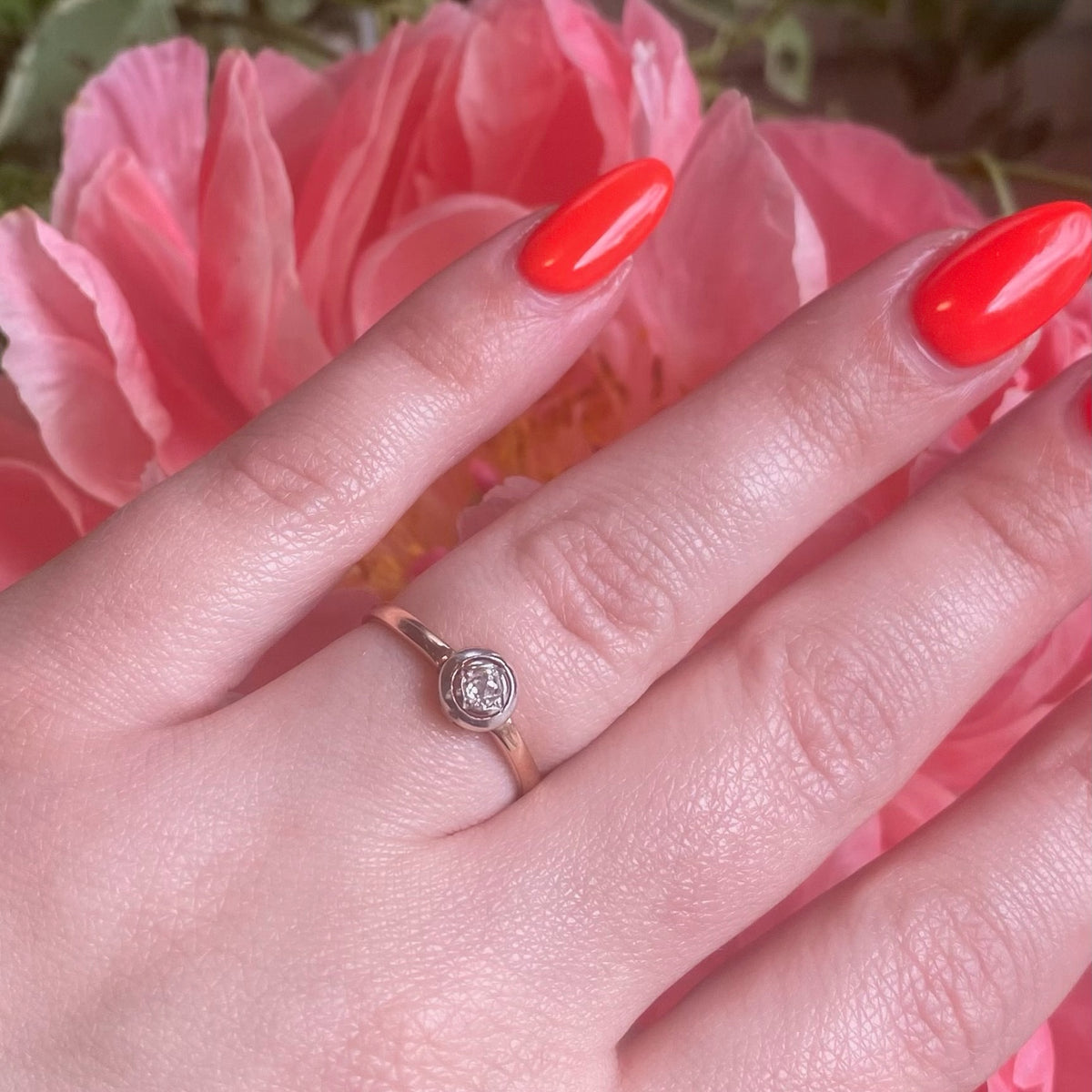 Old Mine Cut Solitaire Engagement Ring