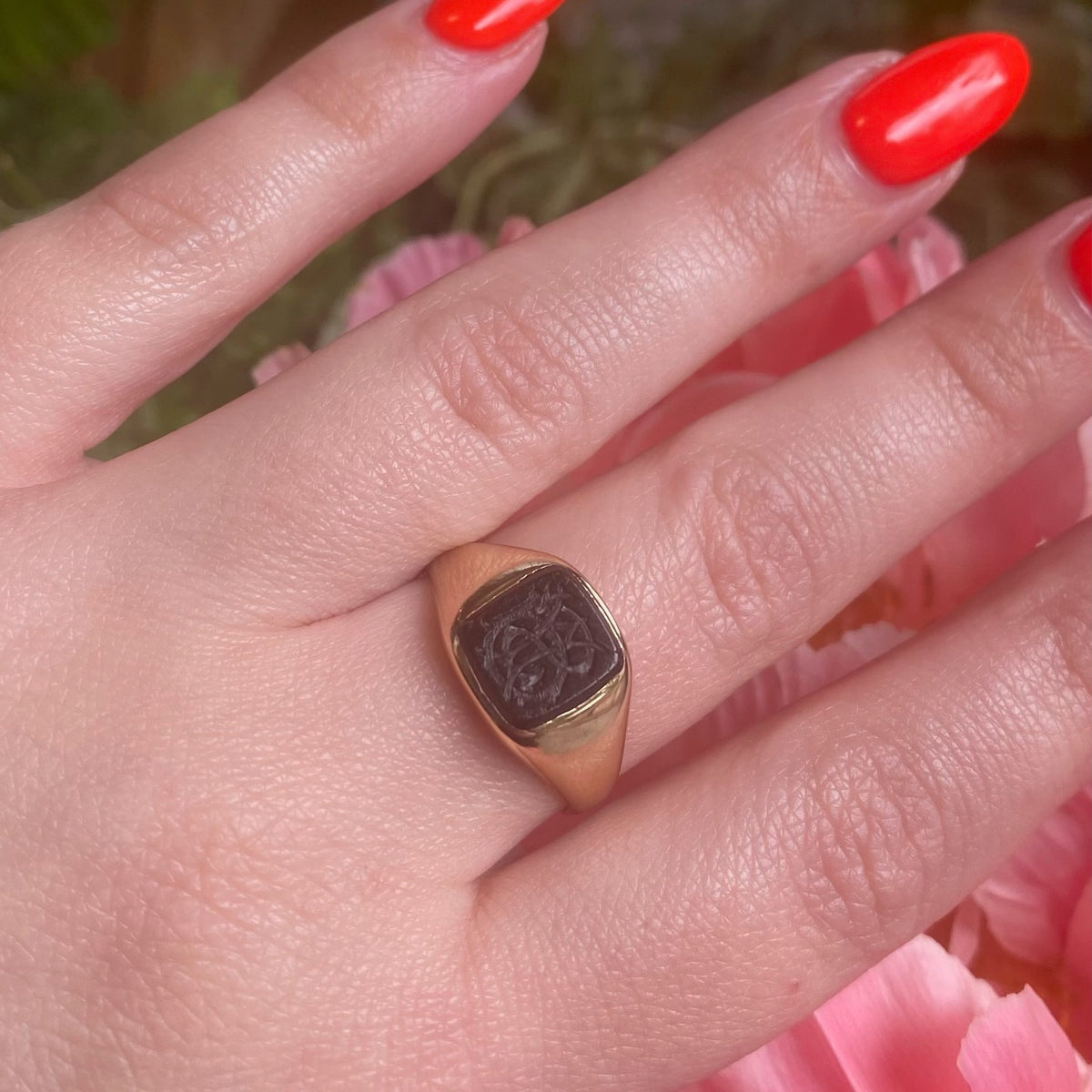 Handsome Edwadian Onyx Signet Ring