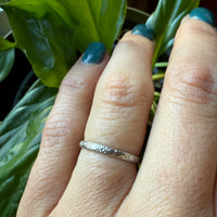Belle's Beauty Diamond & Engraved Platinum Band