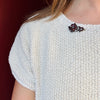 Early Victorian Garnet Flower Brooch
