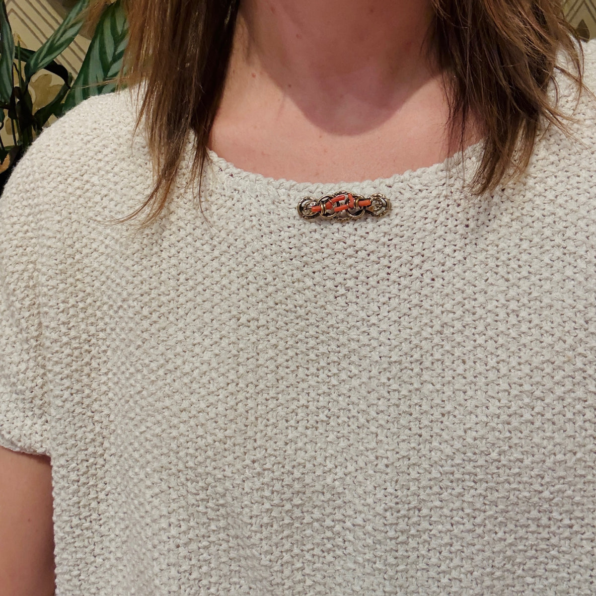 Very Victorian Vivid Branch Coral Brooch