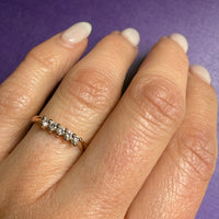 Two-Tone Gold & Diamond 1960s Wedding Band