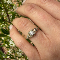 Sweet Hearts & Flowers Diamond Engagement Ring