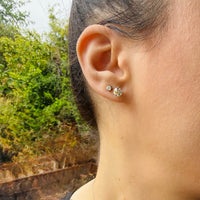 1.83tcw Old Mine & Old Euro Cut Diamond Stud Earrings