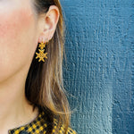 Gorgeous 18ct Cannetille Maltese Cross Earrings