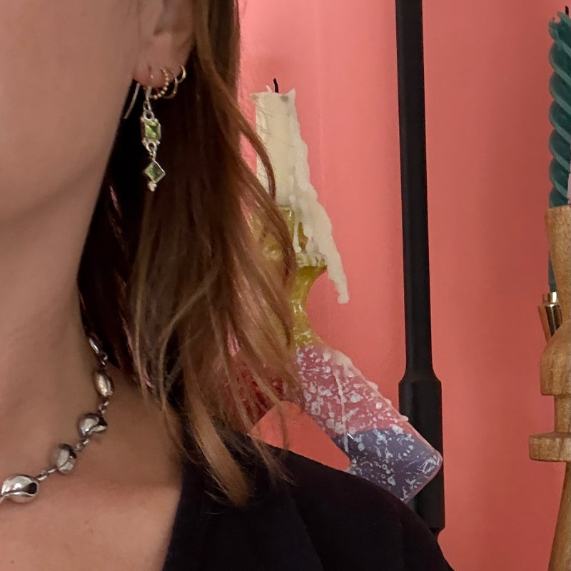 Leafy-Green Peridot & Sterling Silver Drop Earrings