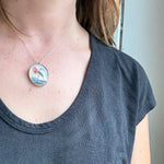Charming Miniature Painted Bird Pendant