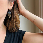 Boho Stone & Silver Fringe Earrings
