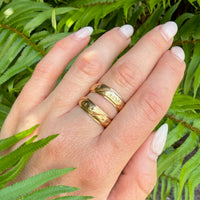 Stars & Hearts Substantial 14k Gold Band Size 8
