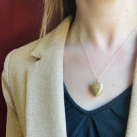 Sweet Heart Gold Locket with Star Set Diamond