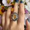 Freeform Citrine & Sterling Artisan Ring