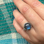 Luminous Blue Labradorite & Sterling Artisan Ring
