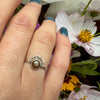 Crescent Moon Crown Brown Labradorite Artisan Ring