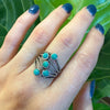 Artisan Turquoise & Recycled Sterling Silver Ring