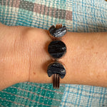 Artisan Black Tourmaline & Copper Moon Phase Cuff