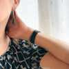 Fantastical Moon Phase Carved Labradorite Earrings