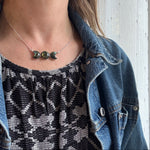 Mystical Labradorite & Silver Moon Phase Artisan Necklace
