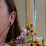 Lush Red Garnets in Sterling Stud Earrings