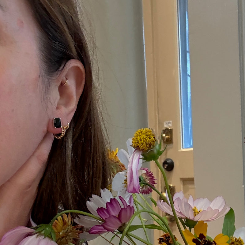 Lush Red Garnets in Sterling Stud Earrings