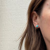 Sky Blue Turquoise Tear Drop in Sterling Studs