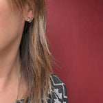 Herkimer "Diamond" & Sterling Wire Stud Earrings