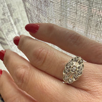 Mid Century Lacy Diamond Cluster Ring by Everwed