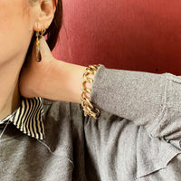 Faceted Smoky Quartz & Antique Gold Earrings by brunet