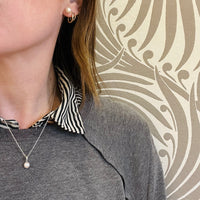 Pretty Cultured Pearl & White Gold Pendant