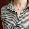 White Gold & Creamy Cultured Pearl Solitaire Necklace