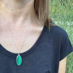 Gorgeous Green Malachite & Sterling Silver Pendant
