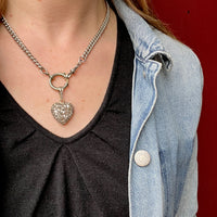 Astonishing French Rose Cut Diamond Heart Locket