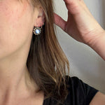 Dreamy Blue Art Glass in Sterling Silver Earrings